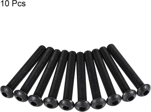 uxcell M8x55mm عرافة المقبس زر غطاء الرأس البراغي مسامير الكربون الصلب 10 قطع in Saudi Arabia