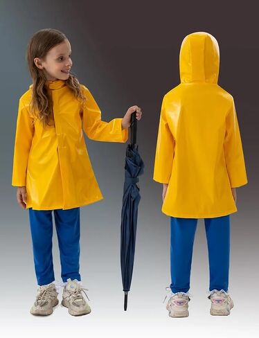 Coraline Costume Kids Yellow Raincoat and Blue Pants Costume Set Halloween Cosplay Accessories Merchandise in Kuwait