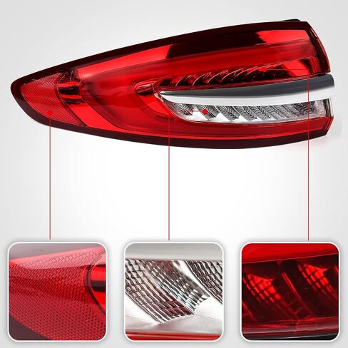 مجموعة Fione Taillight Assembly متوافقة مع Ford Fusion 2017 2018 2019 2020 مصباح خلفي للضوء الخلفي الخارجي جانب الراكب (RH) FO2804118 HS7Z13405J in Kuwait