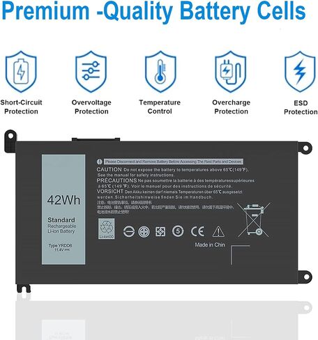 dxgh8 استبدال بطارية الكمبيوتر المحمول لـ Dell XPS 13 9370 9380 7390 2019 Inspiron 13 7000 7390 7391 2-in-1 5390 5391 14 7400 7490 Latitude 3301 E3301 Vostro 13 5000 5390 5391 P82G001 P113G001 in Kuwait
