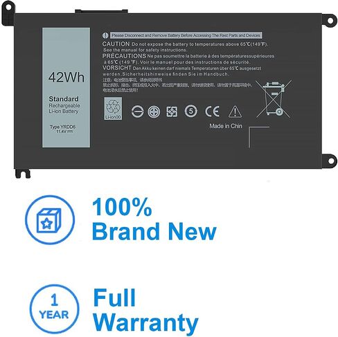 dxgh8 استبدال بطارية الكمبيوتر المحمول لـ Dell XPS 13 9370 9380 7390 2019 Inspiron 13 7000 7390 7391 2-in-1 5390 5391 14 7400 7490 Latitude 3301 E3301 Vostro 13 5000 5390 5391 P82G001 P113G001 in Kuwait