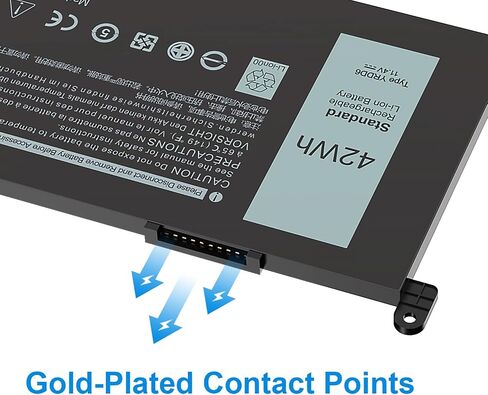 dxgh8 استبدال بطارية الكمبيوتر المحمول لـ Dell XPS 13 9370 9380 7390 2019 Inspiron 13 7000 7390 7391 2-in-1 5390 5391 14 7400 7490 Latitude 3301 E3301 Vostro 13 5000 5390 5391 P82G001 P113G001 in Kuwait