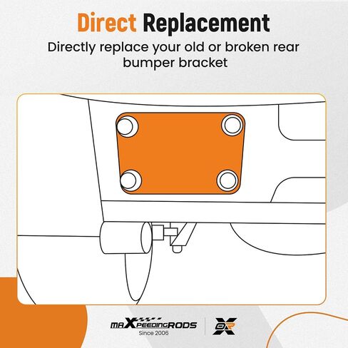 MaxPeedingrods الدعم Bumper Brackets الخلفية لجيب Cherokee XJ 1986-2001 2 PCS in Saudi Arabia