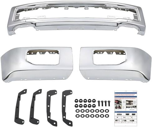 Chrome Front Bumper Face Bar for 2015-2017 Ford F-150 with Fog Light Holes - Perfect Fit in Saudi Arabia