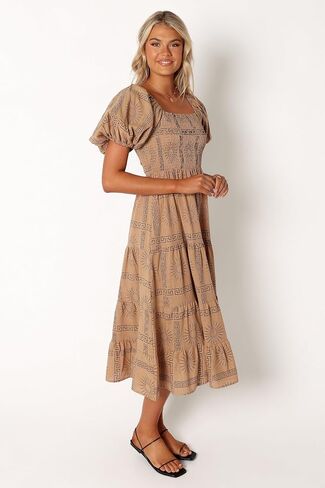 Petal & Pup Women's Soliel Puff Sleeve Midi Dress in Saudi Arabia