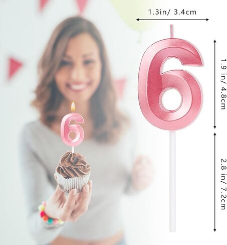 21st Birthday Candle, Number 21 Candles, Pink Happy Birthday Candle for Cake, Happy Birthday Cake Topper Decoration for Him Her Birthday PartyWedding Anniversary Celebration Supplies (21, Pink) in Saudi Arabia