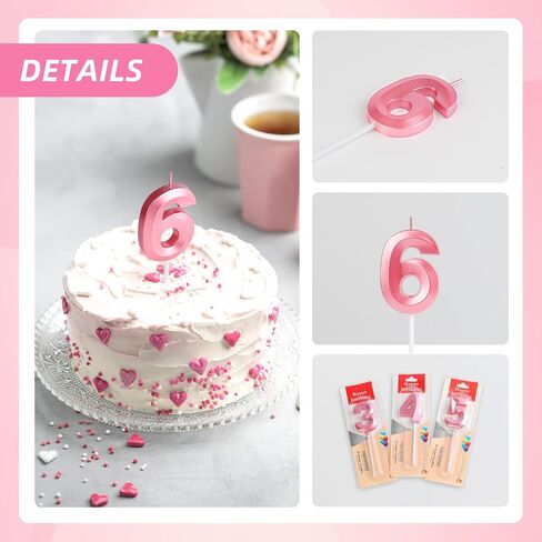 21st Birthday Candle, Number 21 Candles, Pink Happy Birthday Candle for Cake, Happy Birthday Cake Topper Decoration for Him Her Birthday PartyWedding Anniversary Celebration Supplies (21, Pink) in Saudi Arabia