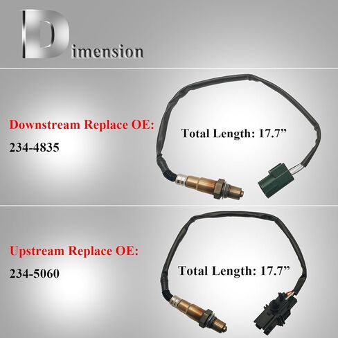 Oxygen Sensor Upstream & Downstream O2 Sensor Fit for Infiniti QX56 2004-2006, for Nissan Armada 2005-2006/Nissan Titan 2004-2006, Oxygen O2 Sensor 4PCS Replace OE# 234-5060, 234-4835 in Saudi Arabia