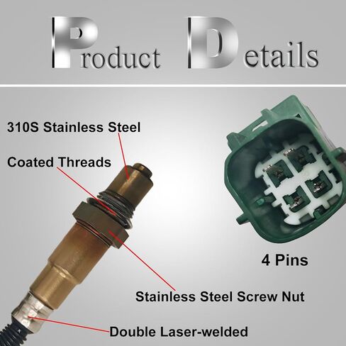 Oxygen Sensor Upstream & Downstream O2 Sensor Fit for Infiniti QX56 2004-2006, for Nissan Armada 2005-2006/Nissan Titan 2004-2006, Oxygen O2 Sensor 4PCS Replace OE# 234-5060, 234-4835 in Saudi Arabia