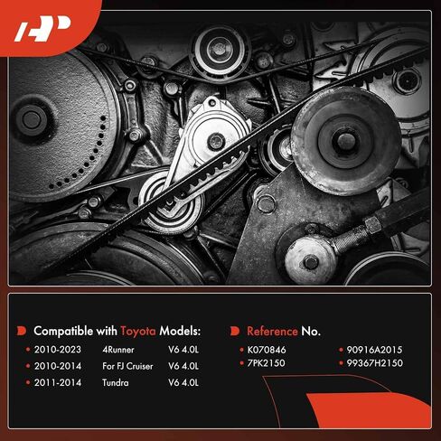 A-Premium 90916A2015 محرك حزام محرك سربنتين متوافق مع Toyota Tundra 2011-2014 ، 4Runner 2010-2023 ، FJ Cruiser 2010-2014 ، V6 4.0L in Saudi Arabia