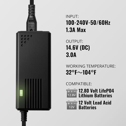 12V 1A DC شاحن البطارية الذكي ، مع موصل مقاطع التمساح المزدوج ، قابلة للتوصيل لبطارية فوسفات الحديد الليثيوم 12V ، بطارية AGM حمض 12 فولت ، تناسب دراجة نارية ، سيارة ، شاحنات ، جزازة العشب in Kuwait