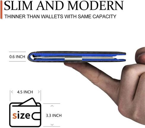 Slim Leather RFID Blocking Wallet for Men-Money Clip & Card Holder,Small Bifold Front Pocket Wallet with 12 Card Slots,Large Capacity & Minimalist Gifts for men (Orange) in Saudi Arabia