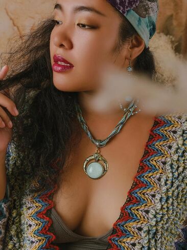MINACHI Multilayer Beads Chain Necklace, Turquoise-Toned Stone Pendant, Vintage Hippie Retro Bohemia Style, Fashion Jewelry for Women in Saudi Arabia