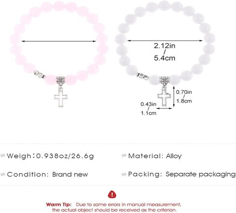 Coadipress 2 PCS شفاء الطبيعي سوار صليب للنساء in Kuwait