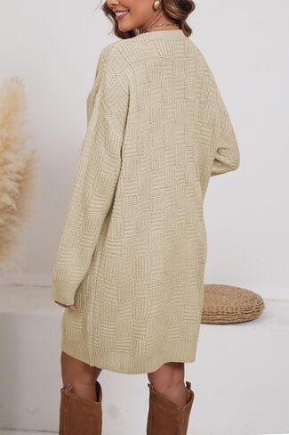 CAKULO WOMENS SWEETER فستان سقوط كبير الحجم كبير الحجم طويل الالتفافات مكتنزة العصرية فساتين متماسكة غير رسمية 2025 in Saudi Arabia