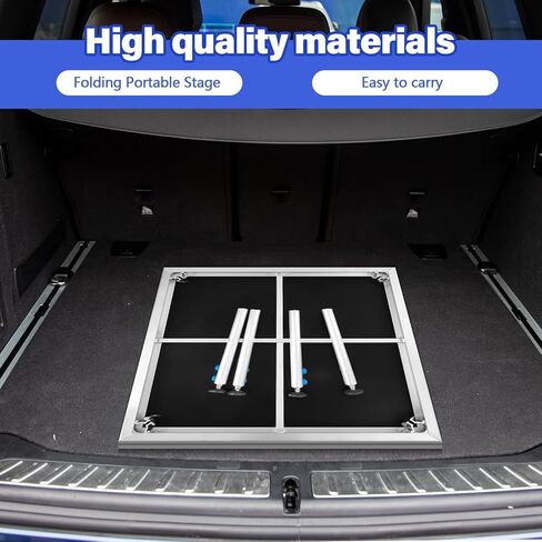 Tandefio 4' x 4' Portable Stage with Height Adjustable Riser (24" -40") Platform Modular System Stage Easy to Carry Assemble for Events Performances at School Auditoriums Concerts Restaurants Bars in Kuwait