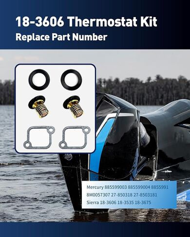 18-3606 Thermostat Fit for Mercury Marine 200-300 HP Outboard Motors, Replace 8M0057307 885599003 27-8503181 Sierra 18-3535 18-3675 in Saudi Arabia