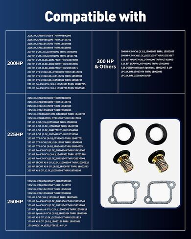 18-3606 Thermostat Fit for Mercury Marine 200-300 HP Outboard Motors, Replace 8M0057307 885599003 27-8503181 Sierra 18-3535 18-3675 in Saudi Arabia