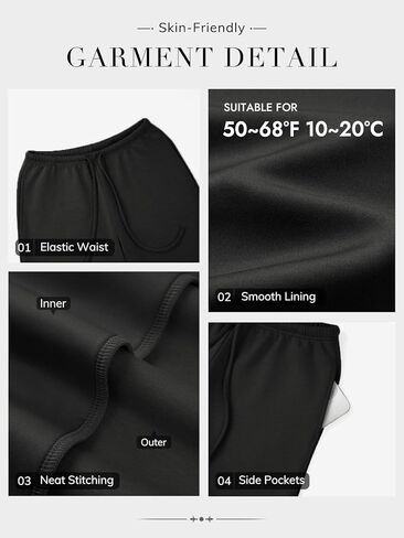 Athmile Womens Wide Leg sweatpants اليوغا ساق مستقيمة منخفضة الرباط مرنة منخفضة الخصر سقوط السقوط مع جيوب 2025 in Kuwait