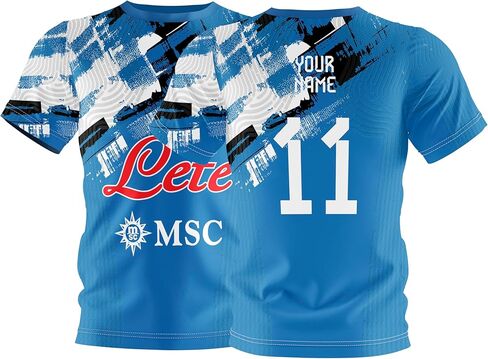 Tshirt Custom Tshirt Napoli Itlaia Soccer Team Football - Jersey Football for Kids عدة أحجام ... in Kuwait