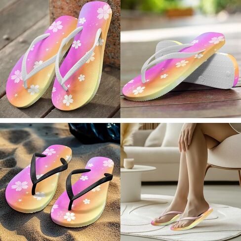 Flip Flops For Women Non-Slip Bathroom Shower Shoes Cushion foam Indoor and Outdoor Sandals Summer Beach Shoes in Kuwait
