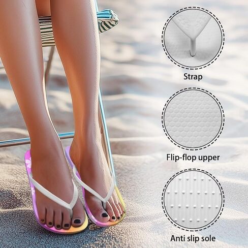 Flip Flops For Women Non-Slip Bathroom Shower Shoes Cushion foam Indoor and Outdoor Sandals Summer Beach Shoes in Kuwait