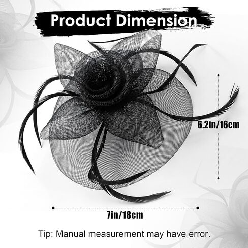 Fascinators for Women Girls Feather Flower Fascinator Headwear Wedding Cocktail Tea Party Hats (US, Alpha, One Size, Beige) in Saudi Arabia