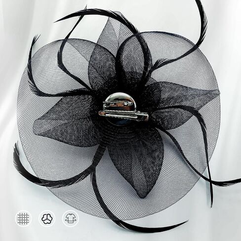 Fascinators for Women Girls Feather Flower Fascinator Headwear Wedding Cocktail Tea Party Hats (US, Alpha, One Size, Beige) in Saudi Arabia