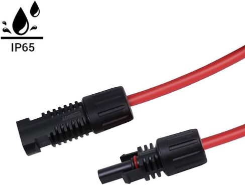Renogy 20FT 10AWG Solar Panel Pair Extension Cables Male and Female Connectors 1 Pair (Red and Black) in Saudi Arabia