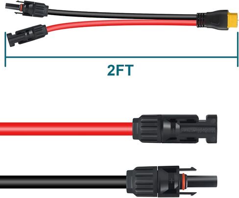موصل XT60 ، MC4 إلى XT60 شحن تمديد كابل 2 قدم ، Solar to XT60 كابل 10AWG in Kuwait