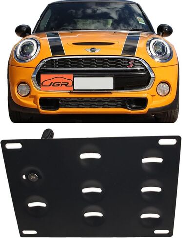 JGR No Drill Tow Eye Front Bumper Tow Hook License Plate Mount Bracket Holder Adapter Relocation Kit for Mini Cooper S Countryman Peaceman R60 R61 F55 F56 2014-present in Kuwait