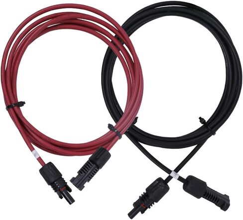 Renogy 20FT 10AWG Solar Panel Pair Extension Cables Male and Female Connectors 1 Pair (Red and Black) in Saudi Arabia