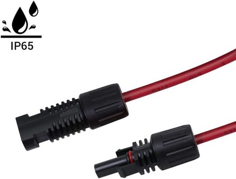 Renogy 20FT 10AWG Solar Panel Pair Extension Cables Male and Female Connectors 1 Pair (Red and Black) in Saudi Arabia