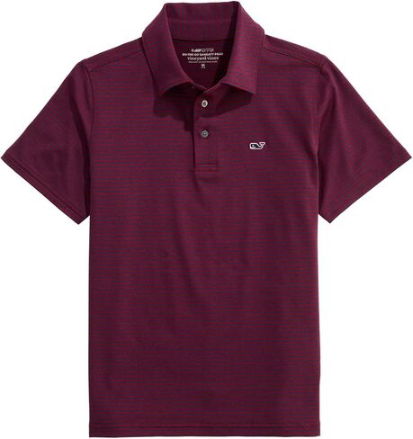 vineyard vines Boys' Bradley Stripe Sankaty Performance Polo in Saudi Arabia