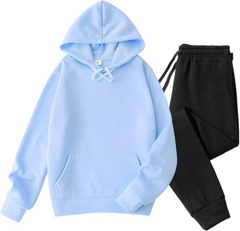 Fleece Lined Mens Track Suits 2 Piece Set - Hoodie Sweatshirt Pullover Tracksuit & Joggers Sweatpants Sweatsuit 2025 in Saudi Arabia
