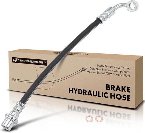 A-Premium Rear Passenger Brake Hydraulic Hose Compatible with Toyota and Lexus Models - Land Cruiser 1998-2007, LX470 1998-2007 - Replace# 9094702F25 in Saudi Arabia