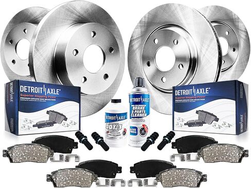 Detroit Axle - مجموعة الفرامل لعام 2008 2009 2010 Subaru Impreza 2.5i دوارات الفرامل ومنصات الفرامل السيراميك استبدال: 10.91 "بوصة الأمامية و 11.26" بوصة الخلفية الدوارات الخلفية in Saudi Arabia