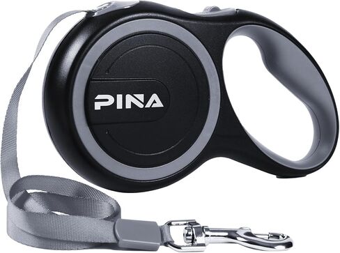 مقود الكلب القابل للسحب ، مقود الكلب 26 قدمًا للكلاب الكبيرة المتوسطة الكبيرة التي يصل إلى 110 رطلاً ، وشريط نايلون عاكس قوي 360 درجة ، مع مقبض مضاد للانزلاق ، فرامل بيد واحدة ، قفل-أزرق أسود in Kuwait