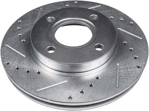 Detroit Axle - Front Brake Kit for 2005 2006 2007 Ford Focus Drilled & Slotted Brake Rotors and Ceramic Brakes Pads Replacement: Not for SVT in Saudi Arabia