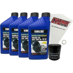 F75-F115 Yamalube 10W30 Marine Oil Change Kit compatible with 2003-2015 Yamaha F90 Outboard Engine in Saudi Arabia