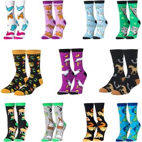 Crazy Socks-Cute Animal Print Crew Socks-Size Medium for Men, Women & Kids-Funny, Colorful Zoo & Farm Novelty Gift in Kuwait
