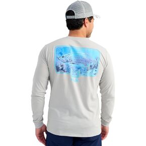 HUK Men's Kc Scott Tee, Comfortable Performance Fishing Long Sleeve T-Shirt with Chest Pocket in Saudi Arabia