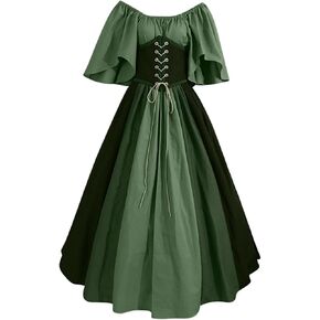 Renaissance Dress Womens Medieval Ren Faire Costume Corset Victorian Ball Gowns Elegant Vintage Irish Dresses Halloween in Saudi Arabia