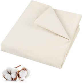 100% Cotton Muslin Fabric, 63 Inch X 2 Yards Unbleached Muslin Linen Fabric by The Yard, Medium Weight Draping Fabric Suitable for Sewing Embroidery, Garments, Crafts Material-Natural in Kuwait