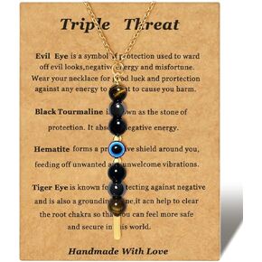 Ronglry Healing Crystals and Stones Necklace Spiritual Crystal Necklace for Women Men Anxiety Necklace Empath Protection New Beginnings Gifts Crystal Pendant Necklace Healing Crystals Jewelry in Kuwait