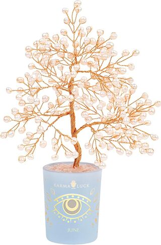 KARMA AND LUCK Creative Spark Peridot August Birthday Tree – Feng Shui Gem Tree for Balance & Creativity – Healing Crystal Birthday Gift in Saudi Arabia