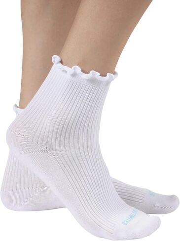 FOOTNOTES Women’s Ruffle Ankle Socks – Soft Cotton Frilly, Cute & Stylish Dress Socks in Saudi Arabia