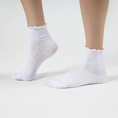 FOOTNOTES Women’s Ruffle Ankle Socks – Soft Cotton Frilly, Cute & Stylish Dress Socks in Saudi Arabia
