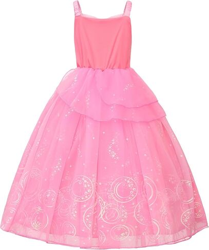 Good Witch Costume Girls Glinda Costume Dress Kids Wicked Cosplay Dress Up Outfits for Birthday Halloween 4-10Y in Kuwait