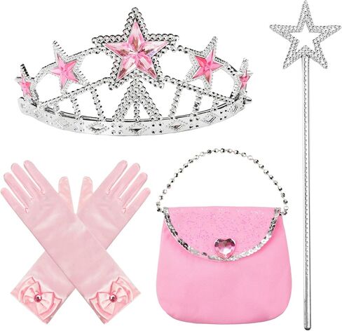 Good Witch Costume Girls Glinda Costume Dress Kids Wicked Cosplay Dress Up Outfits for Birthday Halloween 4-10Y in Kuwait